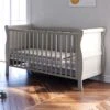 Angel Kids Sleigh Cot Bed & Fibre Cot Bed Mattress - Grey 2 Angel Kids Sleigh Cot Bed & Fibre Cot Bed Mattress - Grey -Baby Products Store angel kids sleigh cot bed grey 1 1