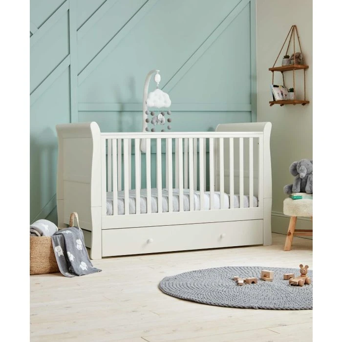 Mamas & Papas Mia Cotbed Set With Premium Pocket Spring Mattress - White 5 Mamas & Papas Mia Cotbed Set With Premium Pocket Spring Mattress - White - Image 3