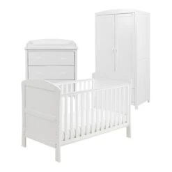 Babymore Aston 3 Piece Room Set - White