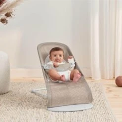 BabyBjorn Bouncer Balance Soft Mesh - Grey Beige 14 BabyBjorn Bouncer Balance Soft Mesh - Grey Beige -Baby Products Store babybjorn bouncer balance soft mesh grey beige white grey frame 3 67991