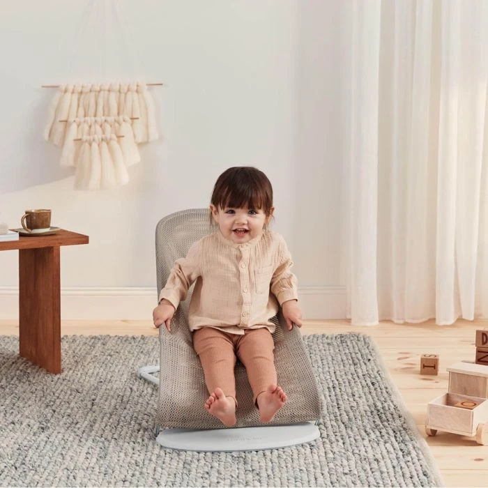 BabyBjorn Bouncer Balance Soft Mesh - Grey Beige 8 BabyBjorn Bouncer Balance Soft Mesh - Grey Beige - Image 6
