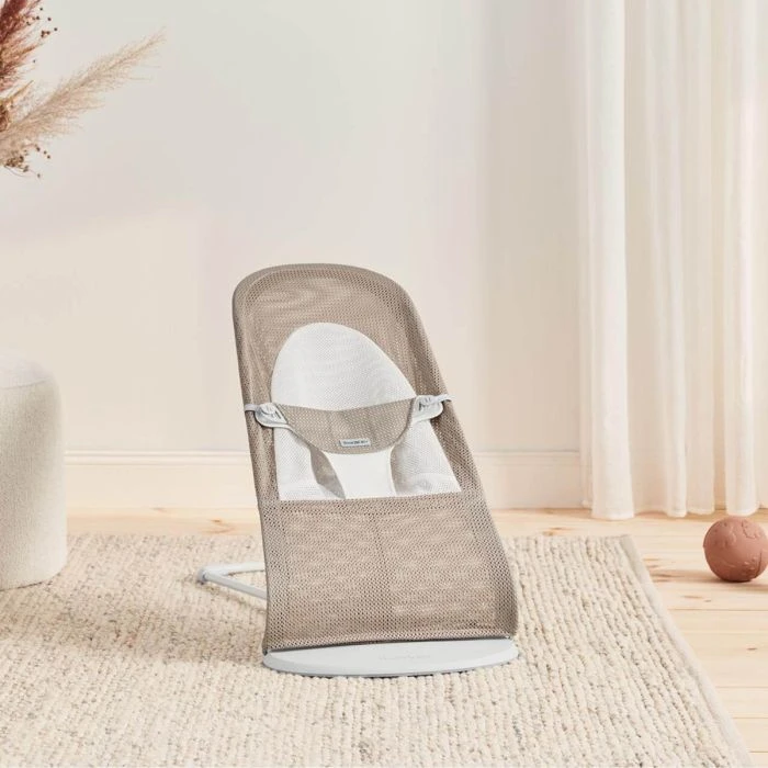 BabyBjorn Bouncer Balance Soft Mesh - Grey Beige 9 BabyBjorn Bouncer Balance Soft Mesh - Grey Beige - Image 7