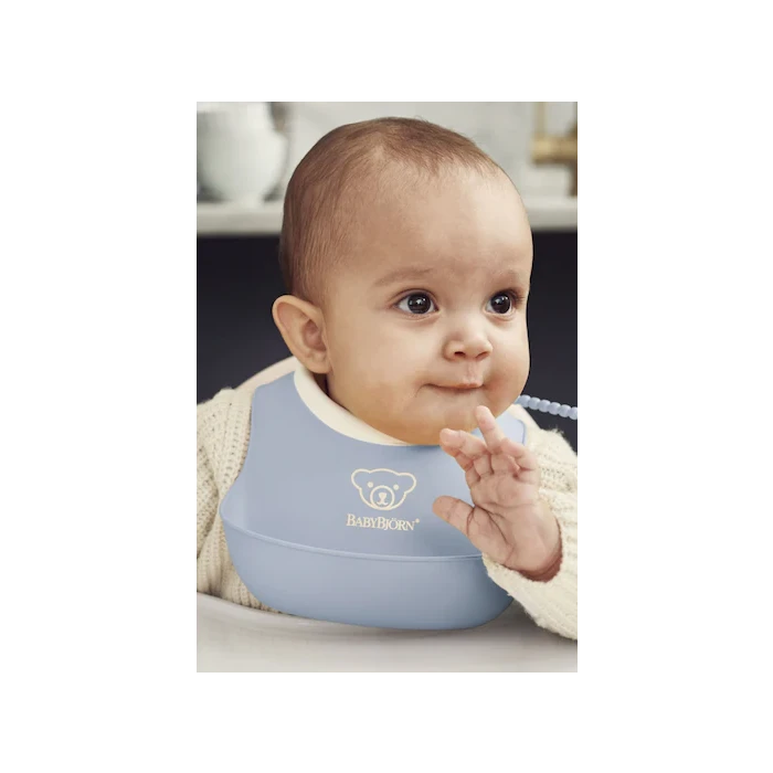 BabyBjorn Baby Bib Pack Of 2 - Powder Yellow/Powder Blue 4 BabyBjorn Baby Bib Pack Of 2 - Powder Yellow/Powder Blue - Image 2