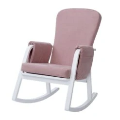 Ickle Bubba Dursley Rocking Chair And Stool Blush Pink -Baby Products Store babyhoot dursley rocking chair blush pink 2 1