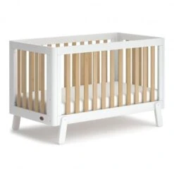 Boori Turin Cot Bed - White & Almond