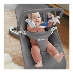 Ergobaby Evolve Bouncer Toy Bar Ocean Wonders - Charcoal Grey -Baby Products Store bouncer toybar charcoal grey lifestyle 1