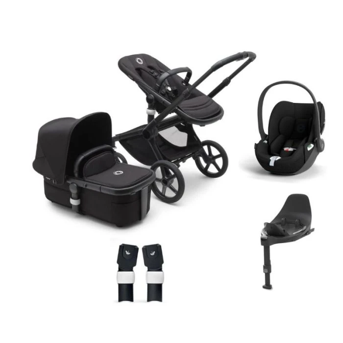 Bugaboo Fox 5 Complete Pushchair With Cybex Cloud T I-Size Car Seat And Base Bundle - Black/Midnight Black 3 Bugaboo Fox 5 Complete Pushchair With Cybex Cloud T I-Size Car Seat And Base Bundle - Black/Midnight Black