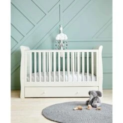Mamas & Papas Mia Sleigh Cot Bed - White -Baby Products Store cdmd02w00 4