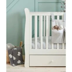 Mamas & Papas Mia Sleigh Cot Bed - White -Baby Products Store cdmd02w00 5