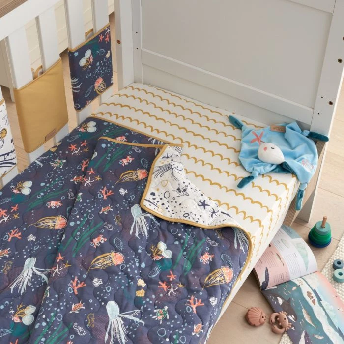 Tutti Bambini Cot Bed Coverlet - Our Planet 7 Tutti Bambini Cot Bed Coverlet - Our Planet - Image 5