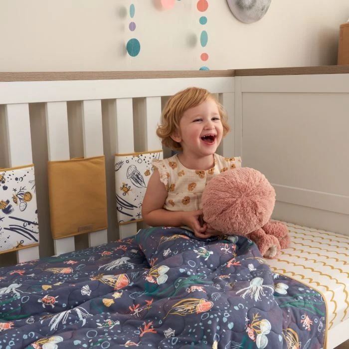 Tutti Bambini Cot Bed Coverlet - Our Planet 9 Tutti Bambini Cot Bed Coverlet - Our Planet - Image 7