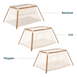 Tutti Bambini CoZee Go Travel Cot - Scandinavian Walnut/Ecru 14 Tutti Bambini CoZee Go Travel Cot - Scandinavian Walnut/Ecru -Baby Products Store cozee go bassinet floor level cot playpen 1