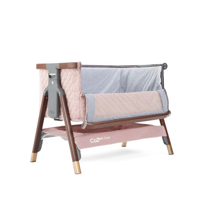 Tutti Bambini CoZee Luxe Bedside Crib - Walnut/Blush 4 Tutti Bambini CoZee Luxe Bedside Crib - Walnut/Blush - Image 2