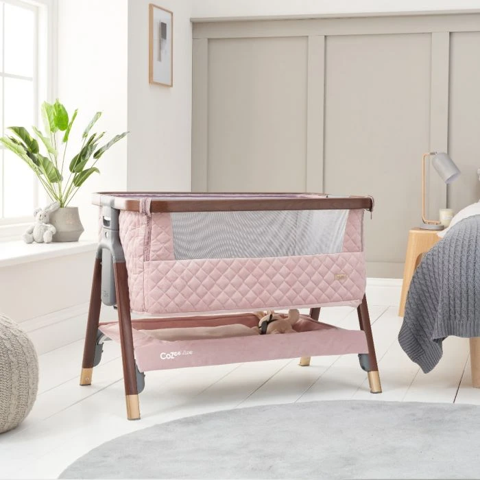 Tutti Bambini CoZee Luxe Bedside Crib - Walnut/Blush 12 Tutti Bambini CoZee Luxe Bedside Crib - Walnut/Blush - Image 10