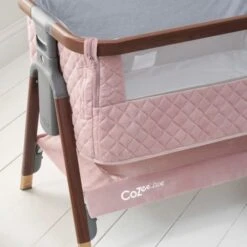 Tutti Bambini CoZee Luxe Bedside Crib - Walnut/Blush 20 Tutti Bambini CoZee Luxe Bedside Crib - Walnut/Blush -Baby Products Store cozee luxe bedside crib walnut blush hero 2