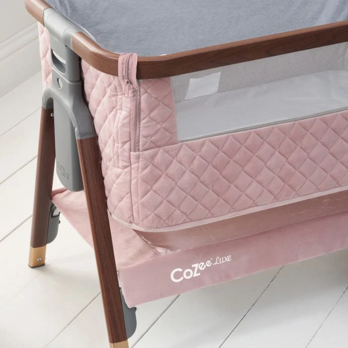 Tutti Bambini CoZee Luxe Bedside Crib - Walnut/Blush 11 Tutti Bambini CoZee Luxe Bedside Crib - Walnut/Blush - Image 9