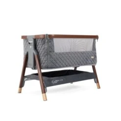Tutti Bambini CoZee Luxe Bedside Crib - Walnut/Slate