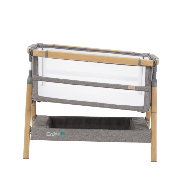 Tutti Bambini Cozee XL Bedside Crib & Cot - Oak/Charcoal 6 Tutti Bambini Cozee XL Bedside Crib & Cot - Oak/Charcoal - Image 4