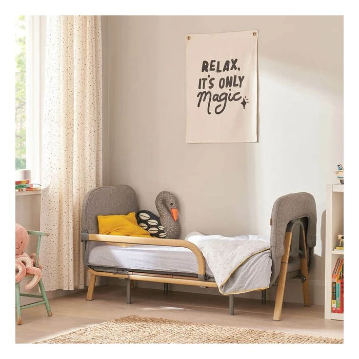 Tutti Bambini Cozee XL Junior Bed & Sofa Expansion Pack - Oak/Charcoal 4 Tutti Bambini Cozee XL Junior Bed & Sofa Expansion Pack - Oak/Charcoal - Image 2
