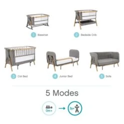 Tutti Bambini Cozee XL Junior Bed & Sofa Expansion Pack - Oak/Charcoal 9 Tutti Bambini Cozee XL Junior Bed & Sofa Expansion Pack - Oak/Charcoal -Baby Products Store cozee xl oak charcoal 3 43103.1631634732