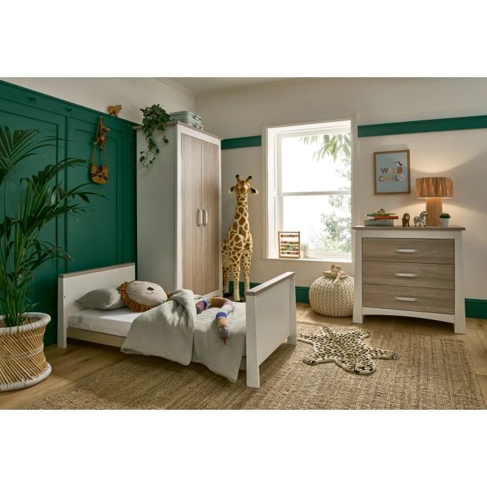 CuddleCo Ada 3pc Nursery Furniture Set - White/Ash 4 CuddleCo Ada 3pc Nursery Furniture Set - White/Ash - Image 2