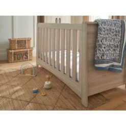 CuddleCo Isla Cot Bed - Ash -Baby Products Store cuddleco isla ash hr cotbed detail