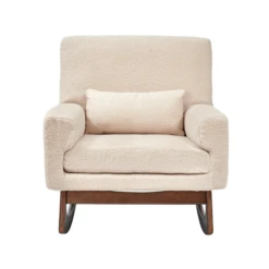 Gaia Baby Rocking/Feeding Chair & Footstool - Biscuit Boucle/Walnut -Baby Products Store d9ckp33g 1