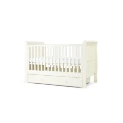 Mamas & Papas Mia Cotbed Set With Premium Pocket Spring Mattress - White 14 Mamas & Papas Mia Cotbed Set With Premium Pocket Spring Mattress - White -Baby Products Store e 5