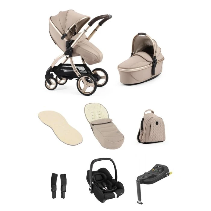 Egg3 Luxury Pushchair And Cabriofix I-Size Car Seat And Base Bundle - Feather 3 Egg3 Luxury Pushchair And Cabriofix I-Size Car Seat And Base Bundle - Feather