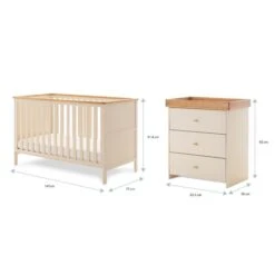 Obaby Evie 2 Piece Room Set - Cashmere -Baby Products Store evie 2 pc dimentions