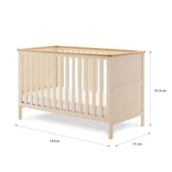 Obaby Evie Cot Bed - White -Baby Products Store evie cot bed dimentions 1