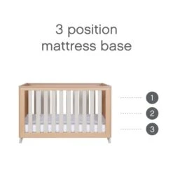 Tutti Bambini Fika Mini Cot Bed - Light Oak & White Sand -Baby Products Store fika mini cot bed light oak white sand 7