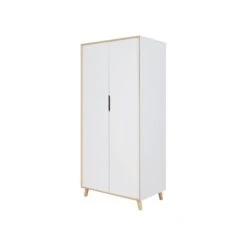 Tutti Bambini Fika Wardrobe - White & Light Oak -Baby Products Store fika wardrobe white light oak 2