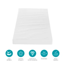 Tutti Bambini Eco Fibre Deluxe Cot Mattress (60 X 120cm) 8 Tutti Bambini Eco Fibre Deluxe Cot Mattress (60 X 120cm) -Baby Products Store foam cot 6