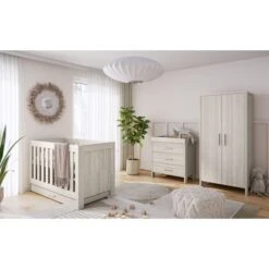Venicci Forenzo 3 Piece Cot Bed Range - Nordic White