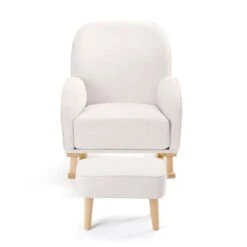 Babymore Freya Nursing Chair With Stool - Cream -Baby Products Store freya nursing chair with stool cream 7