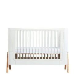 Gaia Baby Hera Cot Bed - Scandi White / Natural