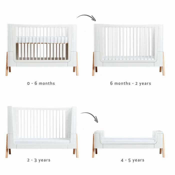 Gaia Baby Hera Cot Bed - Scandi White / Natural 7 Gaia Baby Hera Cot Bed - Scandi White / Natural - Image 5