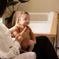 Gaia Baby Serena Chair And Bedside Crib Bundle - Dove/Natural -Baby Products Store gaia baby hera bedside crib nat 1 1