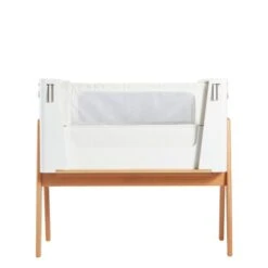 Gaia Baby Hera Co-sleep Crib - Scandi White / Natural