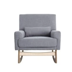 Gaia Baby Serena Chair And Bedside Crib Bundle - Dove/Natural -Baby Products Store gaia baby serena rocking chair d 1