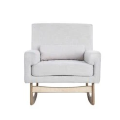 Gaia Baby Serena Chair And Bedside Crib Bundle - Oat/Scandi White -Baby Products Store gaia baby serena rocking chair o 1 1