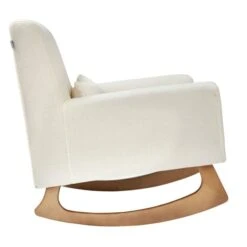 Gaia Baby Rocking/Feeding Chair & Footstool - Chalk Boucle/Oak -Baby Products Store gaia baby serena rocking nursing 3 4