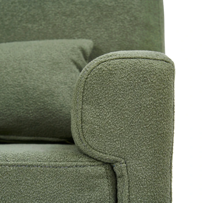 Gaia Baby Rocking/Feeding Chair & Footstool - Forest Boucle/Walnut - Image 7