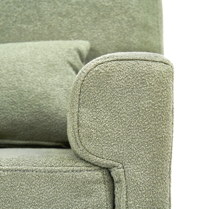 Gaia Baby Rocking/Feeding Chair - Sage Boucle/Walnut - Image 6