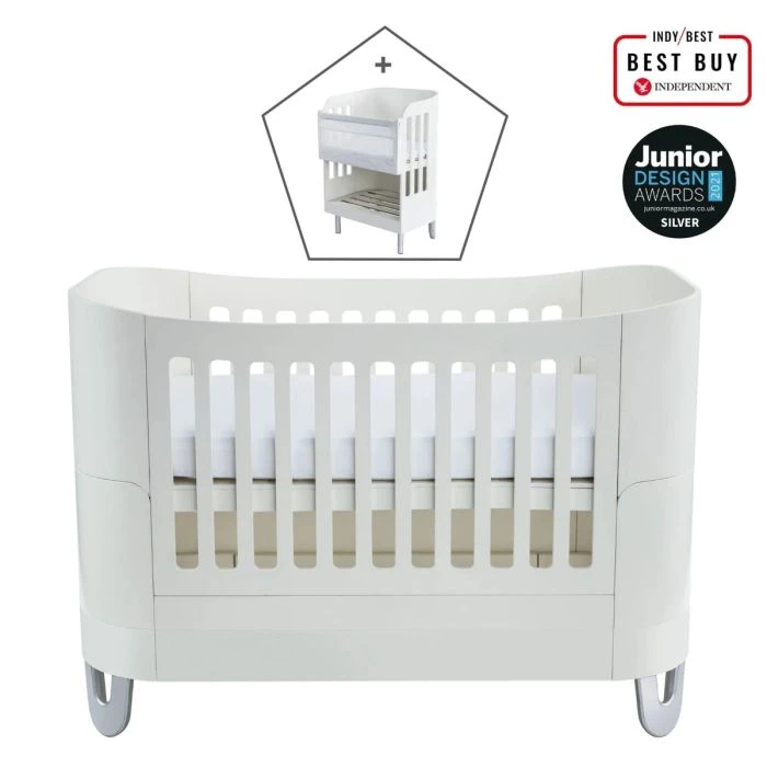 Gaia Baby Serena Cot Bed + Co-Sleep Crib - White 4 Gaia Baby Serena Cot Bed + Co-Sleep Crib - White - Image 2