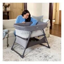 Graco Side-by-Side Bedside Bassinet - Night Sky -Baby Products Store graco side by side bedside bassinet lifestyle 1 52368