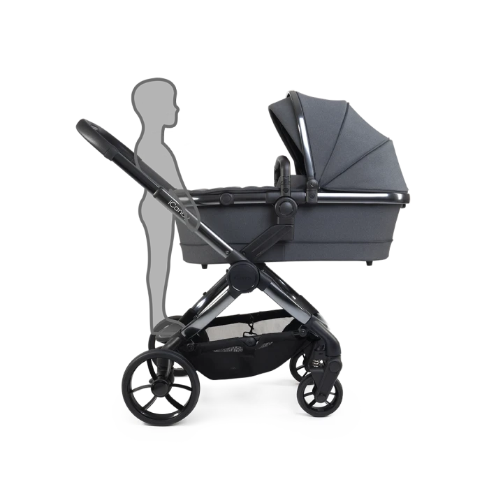 ICandy Peach 7 Complete Pushchair With Black Cocoon I-Size Car Seat And Base - Dark Grey - Image 3