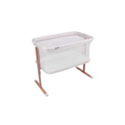 Tutti Bambini ZiZee Breathable Rocking Crib - Scandinavian Walnut/Ecru