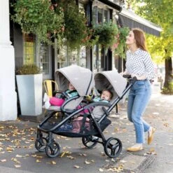 Joie EvaLite Duo Stroller - Pebble -Baby Products Store joie evalite duo stroller lifestyle 3 90695